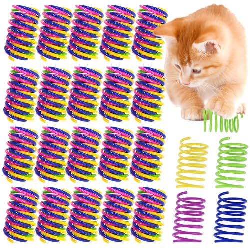 XUHN Katzenspielzeug Spirale 100 Stück Spirale Spielzeug Katze, Spiralen Katzenspielzeug Spirale, Spring Spirale Spielzeug, Kunststoff Katzen Spiralen Spielzeug für Haustiere zum Spielen XUHN Katzenspielzeug Spirale 100 Stück Spirale Spielzeug Katze, Spiralen Katzenspielzeug Spirale, Spring Spirale Spielzeug, Kunststoff Katzen Spiralen Spielzeug für Haustiere zum Spielen von XUHN
