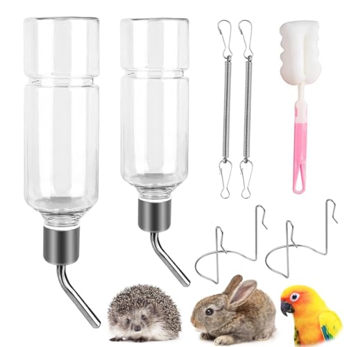 XULEGGNK Trinkflasche Hasen Winterfest 2 Stück, Hamster Trinkflasche, Meerschweinchen Trinkflasche, Hasentrinkflaschen, Trinkflasche Nager, Trinkflasche Kaninchen, Zubehör (180 ml + 350 ml) XULEGGNK Trinkflasche Hasen Winterfest 2 Stück, Hamster Trinkflasche, Meerschweinchen Trinkflasche, Hasentrinkflaschen, Trinkflasche Nager, Trinkflasche Kaninchen, Zubehör (180 ml + 350 ml) von XULEGGNK