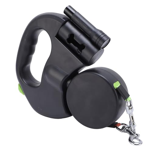 XUMIUZIY Einziehbare Hundeleine, automatisch, doppelt einziehbar, für mittelgroße und kleine Hunde, Einhand-Bremse/Pause/Verriegelung, integriertes LED-Licht, rutschfester Griff, Schwarz XUMIUZIY Einziehbare Hundeleine, automatisch, doppelt einziehbar, für mittelgroße und kleine Hunde, Einhand-Bremse/Pause/Verriegelung, integriertes LED-Licht, rutschfester Griff, Schwarz von XUMIUZIY
