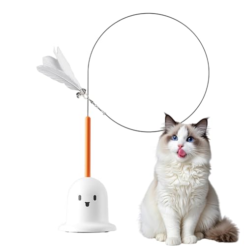 XUQEAYWD Federstab, Katzenspielzeug, Saugnapf, interaktives Spielzeug – interaktiver Federstab, reduziert Langeweile mit Glocke für Katzen und Haustiere XUQEAYWD Federstab, Katzenspielzeug, Saugnapf, interaktives Spielzeug – interaktiver Federstab, reduziert Langeweile mit Glocke für Katzen und Haustiere von XUQEAYWD