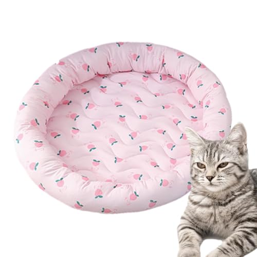XUQEAYWD Kühlbett Kühldecke Für Katzen Und Hunde, Rund Kühlmatte, Selbstkühlende Hundematte Aus Eisseide, Waschbar, Durchmesser 45 cm XUQEAYWD Kühlbett Kühldecke Für Katzen Und Hunde, Rund Kühlmatte, Selbstkühlende Hundematte Aus Eisseide, Waschbar, Durchmesser 45 cm von XUQEAYWD