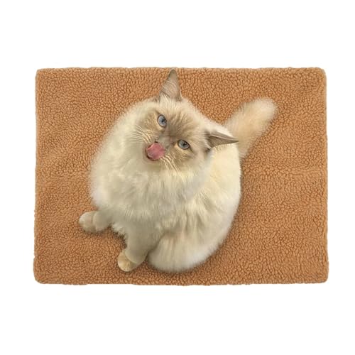 XUQEAYWD Plüschhundbett, warme Haustierdecke | Plüsch Nicht schlupfhafte selbstheizende Haustierdecke | Katze weiche Verschleiß-resistente Matte Multifunktionales Design für Heimkäfigschlafen ruhen von XUQEAYWD