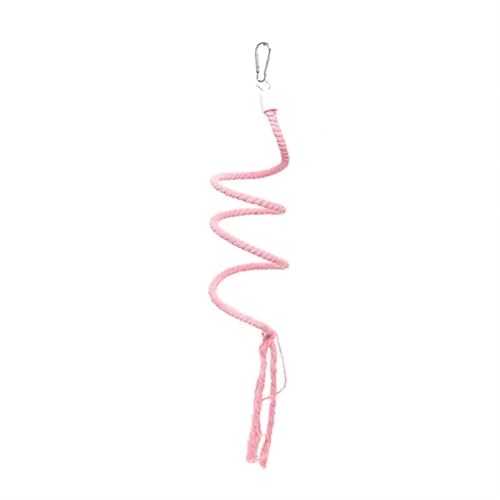 Papageienspielzeug, Graupapageienspielzeug, Wellensittichspielzeug, Nymphensittichspielzeug, Vogelspielzeug for Käfigvögel, interaktives Futtersuchpuzzle, Kletterschaukel, Vogelkäfigzubehör(Pink 1M) von XUTCEKOUYR