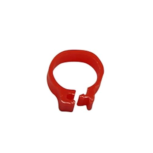 XUTCEKOUYR 400 Stück 8 mm Papageien-Fußschlaufe, Vogelschlaufe, Bein zur Erkennung und Ausbildung, Vogelschlaufe, Bein mit Haustier-Vogelerkennung, Geflügelschlaufe(Red) von XUTCEKOUYR