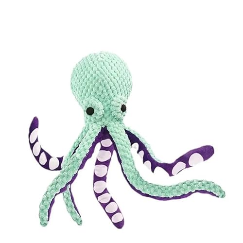 XUTCEKOUYR Haustier Hund Vocal Octopus Plüsch Spielzeug Anti-Abriss Hause Kleine Mittel Hunde Interaktive zu Lindern Langeweile Begleiten Spielzeug(Green,2pc) von XUTCEKOUYR
