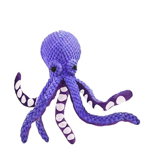 XUTCEKOUYR Haustier Hund Vocal Octopus Plüsch Spielzeug Anti-Abriss Hause Kleine Mittel Hunde Interaktive zu Lindern Langeweile Begleiten Spielzeug(Purple,2pc) von XUTCEKOUYR