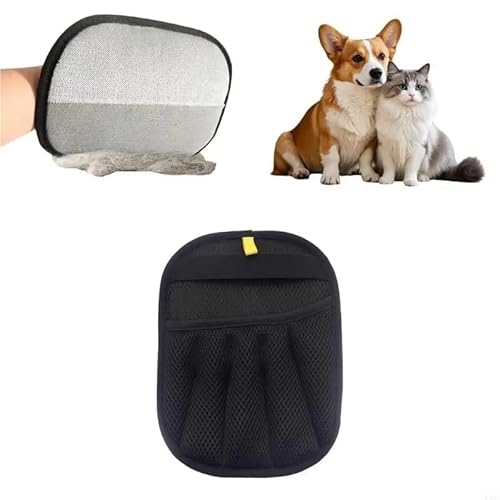XUTCEKOUYR Langlebiger Handschuh zur Tierhaarentfernung, sanfte Tierpflege, doppelseitige Handschuhe zur Tierhaarentfernung for Möbel und Autos for Enthaaren(1pcs) von XUTCEKOUYR