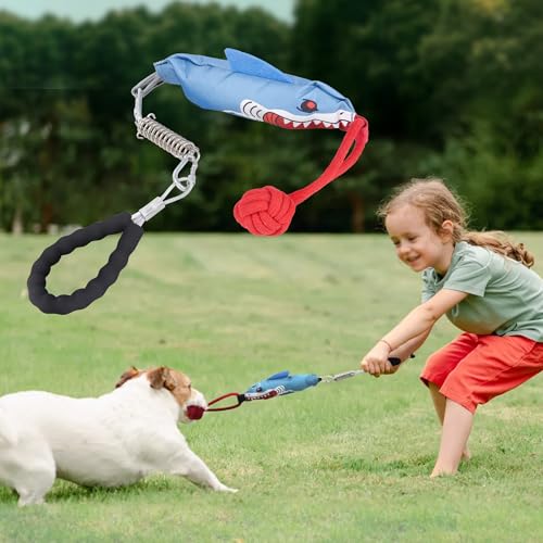 XUVIRA Hundespielzeug mit großem Federsteg und bequemem Griff für Haustiere, die gerne kauen, stabiles Tauziehspielzeug für gelangweilte Hunde zum Spielen im Freien XUVIRA Hundespielzeug mit großem Federsteg und bequemem Griff für Haustiere, die gerne kauen, stabiles Tauziehspielzeug für gelangweilte Hunde zum Spielen im Freien von XUVIRA