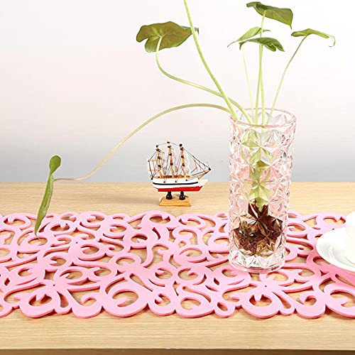 XUXHOU Künstlerische Blumenfilztisch -Läufer -Placematen Sicher Langlebig für Tischdekoration und Gibing (Rosenate) von XUXHOU