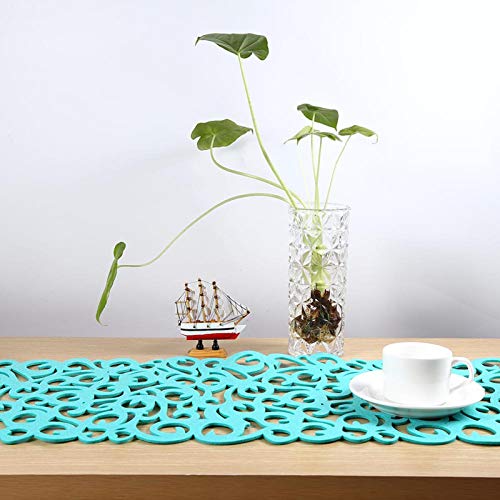 XUXHOU Künstlerische Blumenfilztisch -Läufer -Placematen Sicher Langlebig für Tischdekoration und Gibing (hellgrün) von XUXHOU