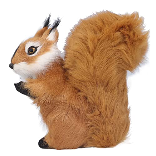 XUXHOU Plüschspielzeugsimulation Eichhörnchen, Charmante Realistische Eichhörnchen für, Geburtstag, Hohe Wandmaterial von XUXHOU