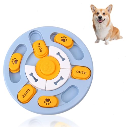 XUXN Interaktives Hundespielzeug, 4 Farben, interaktives Hunde-Anreicherungsspielzeug, Stimulations-Hundepuzzle-Futterspender, kreative Hundepuzzles für kleine, mittlere und große Hunde von XUXN