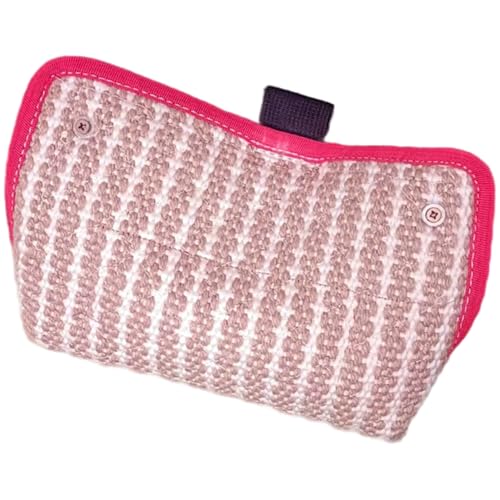 Dog Bite Sleeve, 13x8x5.5in Wear-Resistant Linen Dog Training Sleeve with 2 Auxiliary Handle, Professional Interactive Training Equipment Bite von XVHOAB