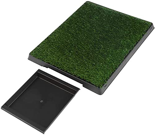 Hundetoilette, Indoor Hundetrainingsmatte mit Tablett Hundetoilette Trainingsmatte mit Kunstrasen für Kleine Hunde Große Ältere Hunde Tiertoilette von XWBLDBDFC