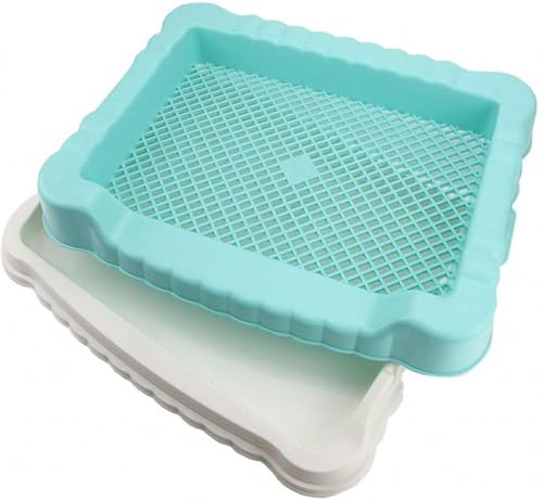 XWBLDBDFC Hundetoilette, 45 cm, spritzwassergeschützt, mit Gitter, rechteckiges Urinal, Geschenk (Farbe: Grün, Größe: 45 x 35 x 7 cm) von XWBLDBDFC