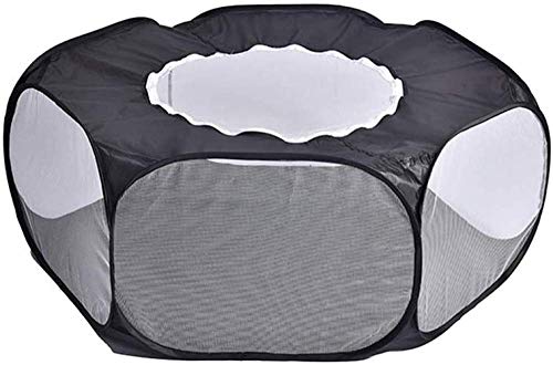 XWBLDBDFC Kleintier-Laufstall, Tierkäfigzelt, atmungsaktiv, transparent, Haustier-Laufstall mit Abdeckung oben, automatisches Öffnen, Indoor-Outdoor-Übung, faltbarer Hofzaun für kleine Tiere, Schwarz XWBLDBDFC Kleintier-Laufstall, Tierkäfigzelt, atmungsaktiv, transparent, Haustier-Laufstall mit Abdeckung oben, automatisches Öffnen, Indoor-Outdoor-Übung, faltbarer Hofzaun für kleine Tiere, Schwarz von XWBLDBDFC
