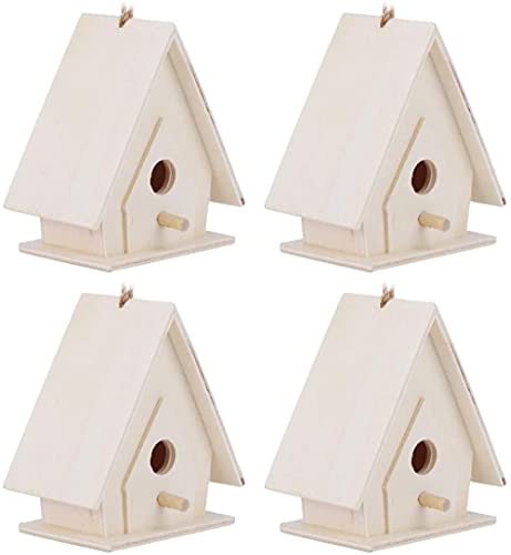 XWBLDBDFC Vogelhaus aus Holz, 4 Stück, hängendes Vogelhaus für den Außenbereich, Vogelhaus aus Holz zur Dekoration des Gartenhofs XWBLDBDFC Vogelhaus aus Holz, 4 Stück, hängendes Vogelhaus für den Außenbereich, Vogelhaus aus Holz zur Dekoration des Gartenhofs von XWBLDBDFC