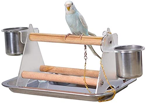XWBLDBDFC Vogelsitzstangen, Sittichspielplatz, tragbarer Vogelhalter, Acrylhalter + auslaufsicherer Rahmen + Tasse XWBLDBDFC Vogelsitzstangen, Sittichspielplatz, tragbarer Vogelhalter, Acrylhalter + auslaufsicherer Rahmen + Tasse von XWBLDBDFC