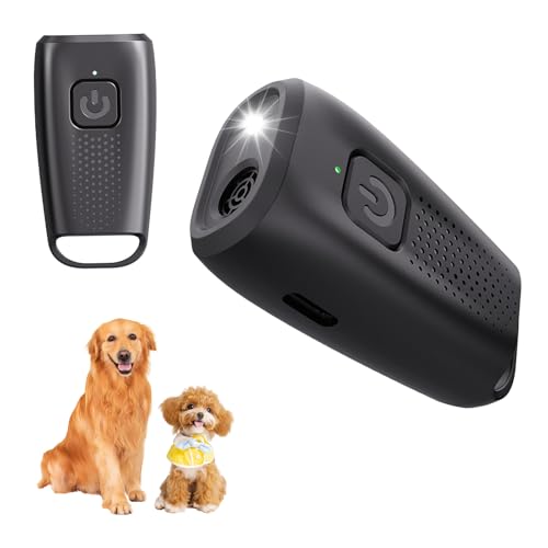 Anti Bellen Gerät für Hunde, Ultraschall Hund Barking Abschreckgeräte Wiederaufladbar Sonic Barking Gerät Hunde Bark Stopper, LED Anzeige Hundetrainer mit Einstellbarer Frequenz für Innen & Außen von XWLEYW
