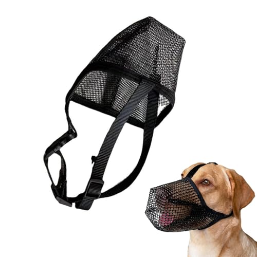 Hund Maulkorb für Hunde - Weicher Maulkorb für Große Hunde mit Verstellbarem Gurt, Atmungsaktive Haustier Mundbedeckung für Kleine Mittlere Große Hunde, Anti-Beißen, Anti-Kauen, Ideal für Training von XWLEYW