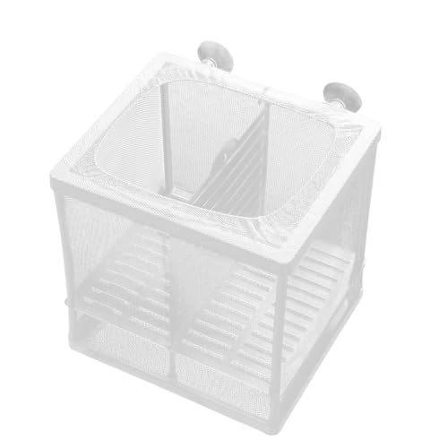 Fischzuchtbox, Baby-Fischtrenner für Aquarien, Zuchtbox für Aquarium, mit verstellbaren Saugnäpfen und Nylon-Netz, enthält auch ein austauschbares dichtes Netz von XWYDZ