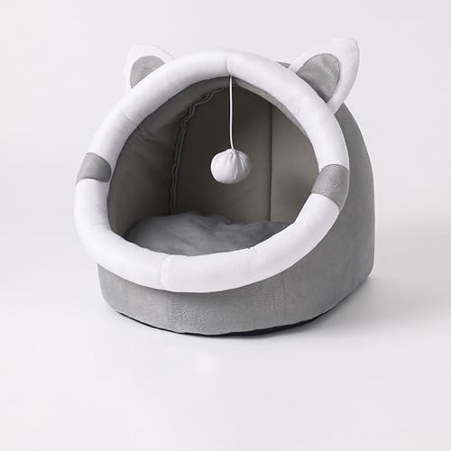 Katzenhäuser mit flauschigem Ball, Haustierbetten, Höhlen für den Innenbereich mit rutschfester Unterseite, Katzenzelt, Betthaus mit abnehmbarem Kissen, Haustier-Sofa-Matten für Kitty (38 x 39 x 35 cm Katzenhäuser mit flauschigem Ball, Haustierbetten, Höhlen für den Innenbereich mit rutschfester Unterseite, Katzenzelt, Betthaus mit abnehmbarem Kissen, Haustier-Sofa-Matten für Kitty (38 x 39 x 35 cm von XXIUDEE