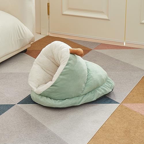 Katzenhöhlenbetten für Katzen und kleine Hunde, Haustierbetten für drinnen, Schlafplatz für Kätzchen, Haustierhäuser mit rutschfester Unterseite, Kätzchenhöhlenhäuser (45 x 33 x 36 cm, Grün) Katzenhöhlenbetten für Katzen und kleine Hunde, Haustierbetten für drinnen, Schlafplatz für Kätzchen, Haustierhäuser mit rutschfester Unterseite, Kätzchenhöhlenhäuser (45 x 33 x 36 cm, Grün) von XXIUDEE
