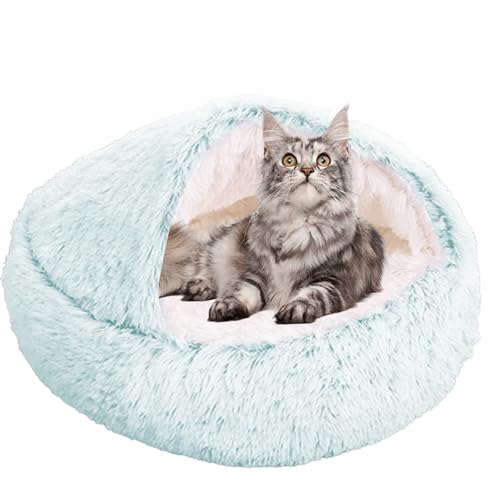 XXIUDEE Anti-Angst-Katzenbett, Welpenbett, Haustierbett, Kätzchenbett, Katzenhöhle, Haustierkissen, Hundebett mit Kapuze und rutschfester Unterseite für kleine, mittelgroße Haustiere, XXIUDEE Anti-Angst-Katzenbett, Welpenbett, Haustierbett, Kätzchenbett, Katzenhöhle, Haustierkissen, Hundebett mit Kapuze und rutschfester Unterseite für kleine, mittelgroße Haustiere, von XXIUDEE