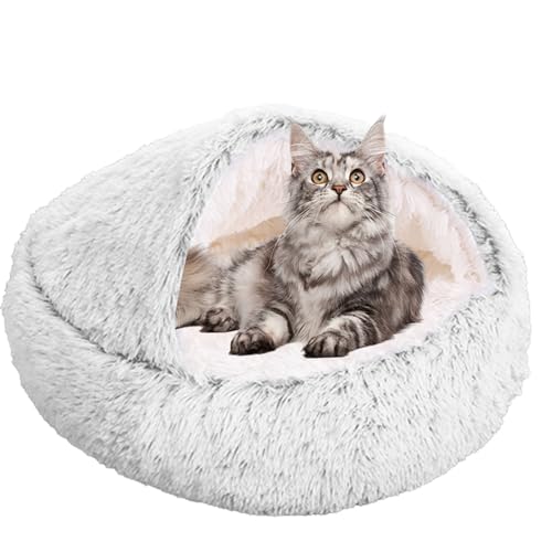 XXIUDEE Anti-Angst-Katzenbett, Welpenbett, Haustierbett, Kätzchenbett, Katzenhöhle, Haustierkissen, Hundebett mit Kapuze und rutschfester Unterseite für kleine, mittelgroße Haustiere, XXIUDEE Anti-Angst-Katzenbett, Welpenbett, Haustierbett, Kätzchenbett, Katzenhöhle, Haustierkissen, Hundebett mit Kapuze und rutschfester Unterseite für kleine, mittelgroße Haustiere, von XXIUDEE