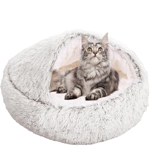 XXIUDEE Anti-Angst-Katzenbett, Welpenbett, Haustierbett, Kätzchenbett, Katzenhöhle, Haustierkissen, Hundebett mit Kapuze und rutschfester Unterseite für kleine, mittelgroße Haustiere, XXIUDEE Anti-Angst-Katzenbett, Welpenbett, Haustierbett, Kätzchenbett, Katzenhöhle, Haustierkissen, Hundebett mit Kapuze und rutschfester Unterseite für kleine, mittelgroße Haustiere, von XXIUDEE