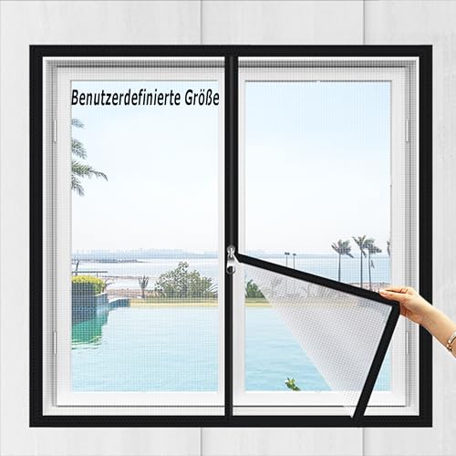 XXIUDEE Benutzerdefinierte Größe Katzenschutz Fenster Mesh Netz mit Reißverschluss, Katzenschutz Netz, Fenster Fliegengitter Selbstklebendes Moskitonetz, Kratzfest von XXIUDEE