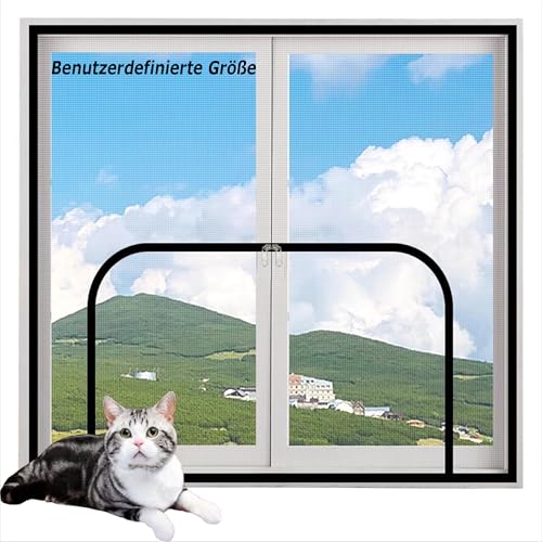 XXIUDEE Benutzerdefinierte Größe Katzenschutz Netz, Fliegengitter Fenster für Balkon Terrasse, Waschbar Katzenschutz Fenster Netz Mit Selbstklebeband, Kinderleichte Montage von XXIUDEE