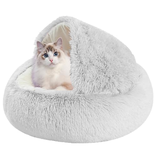 XXIUDEE Beruhigendes Hunde- und Katzenbett, Haustierkissen, Welpenbetten, Katzensofa, Kätzchenbett, maschinenwaschbar, Haustier-Kuschelbett, Katzenhöhle, Bett, Katzenkissen für Katzen, 40 cm, Grau XXIUDEE Beruhigendes Hunde- und Katzenbett, Haustierkissen, Welpenbetten, Katzensofa, Kätzchenbett, maschinenwaschbar, Haustier-Kuschelbett, Katzenhöhle, Bett, Katzenkissen für Katzen, 40 cm, Grau von XXIUDEE