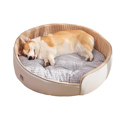 XXIUDEE Beruhigendes Hundebett für mittelgroße und kleine Hunde und Katzen, Anti-Angst-orthopädische Haustierbetten und Sofa, waschbar, weich, gemütlich, Haustiermatte mit abnehmbarem Kissen (98 x 80 von XXIUDEE