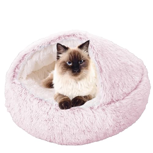 XXIUDEE Beruhigendes Katzenbett, Donut-Hunde-Kissen, Haustierhöhle, Kätzchenbett, Welpenbett, Katzenbett, Haus, Haustier-Sofakissen mit großer Kapuze für kleine, mittelgroße Haustiere im Innenbereich, XXIUDEE Beruhigendes Katzenbett, Donut-Hunde-Kissen, Haustierhöhle, Kätzchenbett, Welpenbett, Katzenbett, Haus, Haustier-Sofakissen mit großer Kapuze für kleine, mittelgroße Haustiere im Innenbereich, von XXIUDEE