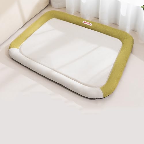 XXIUDEE Große Hundebetten, waschbar, orthopädische Hundebox-Betten, Haustier-Katzen-Matratze für alle Jahreszeiten, rutschfest, verschleißfest, wasserdicht, Welpenkissen (120 x 90 x 7 cm, Grün) von XXIUDEE