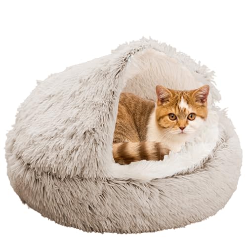 XXIUDEE Katzen Haustiere Höhle Bett, rutschfestes Katzen-beruhigendes Bett, Haustierbett, Katzen-Nesting-Bett, Kätzchenbett, Welpenbett, Hunde-Katzenkissen, Haustier-Sofakissen für kleine, mittelgroße XXIUDEE Katzen Haustiere Höhle Bett, rutschfestes Katzen-beruhigendes Bett, Haustierbett, Katzen-Nesting-Bett, Kätzchenbett, Welpenbett, Hunde-Katzenkissen, Haustier-Sofakissen für kleine, mittelgroße von XXIUDEE