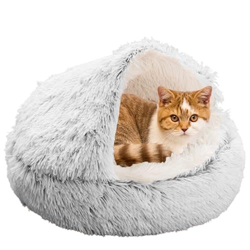 XXIUDEE Katzen Haustiere Höhlenbett, rutschfestes Katzen-beruhigendes Bett, Haustierbett, Katzennistbett, Kätzchenbett, Welpenbett, Hundekatzenkissen, Haustier-Sofakissen für kleine mittelgroße von XXIUDEE