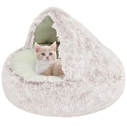 XXIUDEE Katzenbett Hundebett, Katzensofa Katzenhöhle Bett Haustierbett, Anti-Angst-Katzenschlafsack, Haustier-Kuschelbett, Katzennistbett mit rutschfester Unterseite für kleine und mittelgroße Katzen, von XXIUDEE