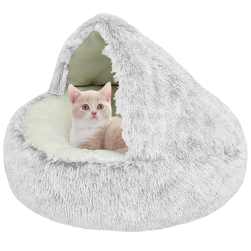 XXIUDEE Katzenbett Hundebett, Katzensofa Katzenhöhle Bett Haustierbett, Anti-Angst-Katzenschlafsack, Haustier-Kuschelbett, Katzennistbett mit rutschfester Unterseite für kleine und mittelgroße Katzen, von XXIUDEE