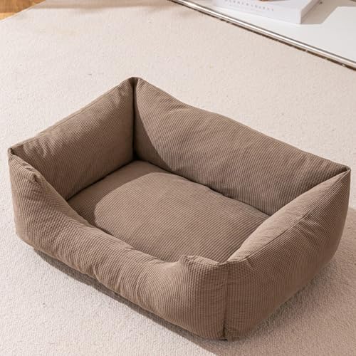 XXIUDEE Mittelgroße Hundebetten, waschbar, orthopädische Hundematratze, abnehmbar, Anti-Angst-Matte, Haustierhaus für den Innenbereich, kleine, mittelgroße und große Katzenbetten (80 x 60 x 22 cm von XXIUDEE