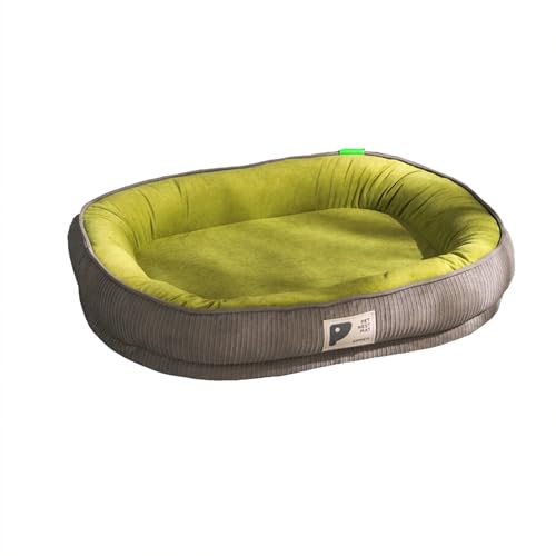 XXIUDEE Orthopädische Hundebetten, waschbar, rechteckig, abnehmbar, waschbar, Anti-Angst-Haustierbetten, weich, warm, Matte für mittelgroße und große Hunde (90 x 72 x 14, Grün) von XXIUDEE