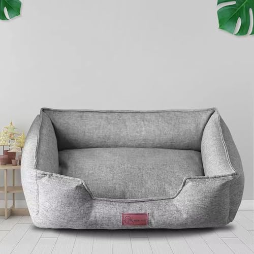 XXIUDEE Orthopädisches Haustier-Sofa, waschbar, für mittelgroße und kleine Hunde, waschbare Hundebox-Matratze mit abnehmbarem Bezug, für alle Jahreszeiten, rutschfeste Matte für Welpen, Katzen, 50 x von XXIUDEE