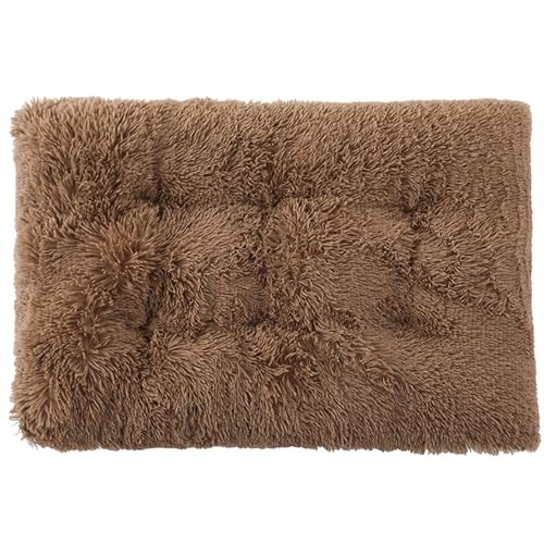 XXIUDEE Orthopädisches Hundebett, Anti-Angst-Haustiermatte mit rutschfester Unterseite, Größe S, M, L, Haustiermatratze für Kätzchen, Welpen, 122 x 85 x 12 cm, Khaki von XXIUDEE