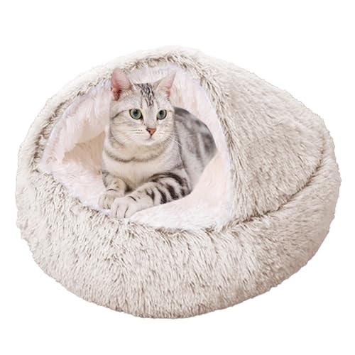 XXIUDEE Plüsch-Katzenbett, Donut-Katzenbett, Haustier-Sofa-Kissen, Kätzchenbett, Katzenhöhle, Katzenschlafsack, Welpen, Haustierbett, Haustierbett, Höhlenbett für Indoor-Katzen, Welpen, von XXIUDEE