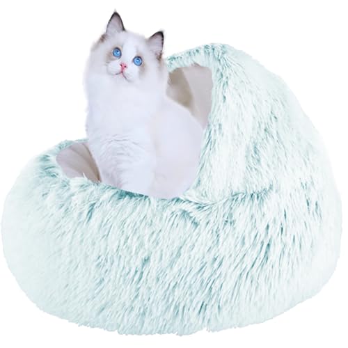 XXIUDEE Rundes Katzenbett, Katzenbett, Haustierbett, Welpenbett mit rutschfester Unterseite, waschbarer Katzenschlafsack, Katzennistbett, Haustier-Sofa, Kissen für kleine mittelgroße Katzen im XXIUDEE Rundes Katzenbett, Katzenbett, Haustierbett, Welpenbett mit rutschfester Unterseite, waschbarer Katzenschlafsack, Katzennistbett, Haustier-Sofa, Kissen für kleine mittelgroße Katzen im von XXIUDEE
