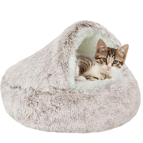 XXIUDEE Selbstwärmendes Katzenbett, Donut-Haustierbett, Welpenbett, Katzennistbetten, Katzenhöhle, Hundekatzenkissen mit rutschfester Unterseite für kleine, mittelgroße Katzen im Innenbereich, 50 cm, XXIUDEE Selbstwärmendes Katzenbett, Donut-Haustierbett, Welpenbett, Katzennistbetten, Katzenhöhle, Hundekatzenkissen mit rutschfester Unterseite für kleine, mittelgroße Katzen im Innenbereich, 50 cm, von XXIUDEE