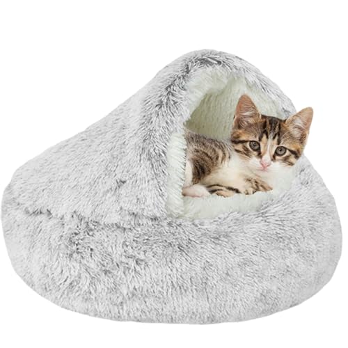 XXIUDEE Selbstwärmendes Katzenbett, Haus, Donut-Haustierbett, Welpenbett, Katzennistbetten, Katzenhöhle, Bett, Hundekatze, Kissen mit rutschfester Unterseite für kleine, mittelgroße Katzen im XXIUDEE Selbstwärmendes Katzenbett, Haus, Donut-Haustierbett, Welpenbett, Katzennistbetten, Katzenhöhle, Bett, Hundekatze, Kissen mit rutschfester Unterseite für kleine, mittelgroße Katzen im von XXIUDEE