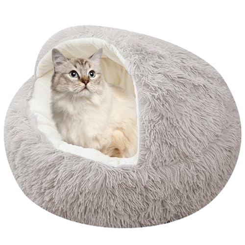 XXIUDEE Selbstwärmendes Katzenbett, Haustierbett für kleine/mittlere Katze, Haustier-Sofakissen, Katzen-Nistbett, Haustier-Kuschelbett, Hunde-Kissen, Katzenhöhle Bett mit rutschfester Unterseite, 65 von XXIUDEE