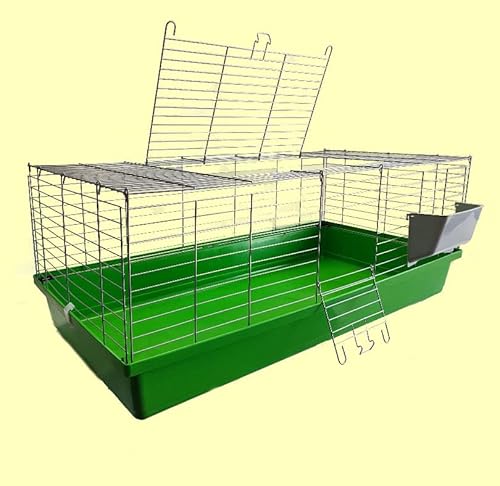 1,20 m Neues Modell Hasenkäfig Nagerkäfig Kaninchenkäfig Käfig Stall Meerschweinchen grün von XXL-Heimtiercenter